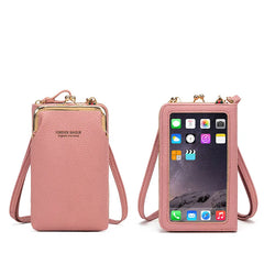 Women's Touch Screen Shoulder Bag with Messenger Purse Women's Leather Bag