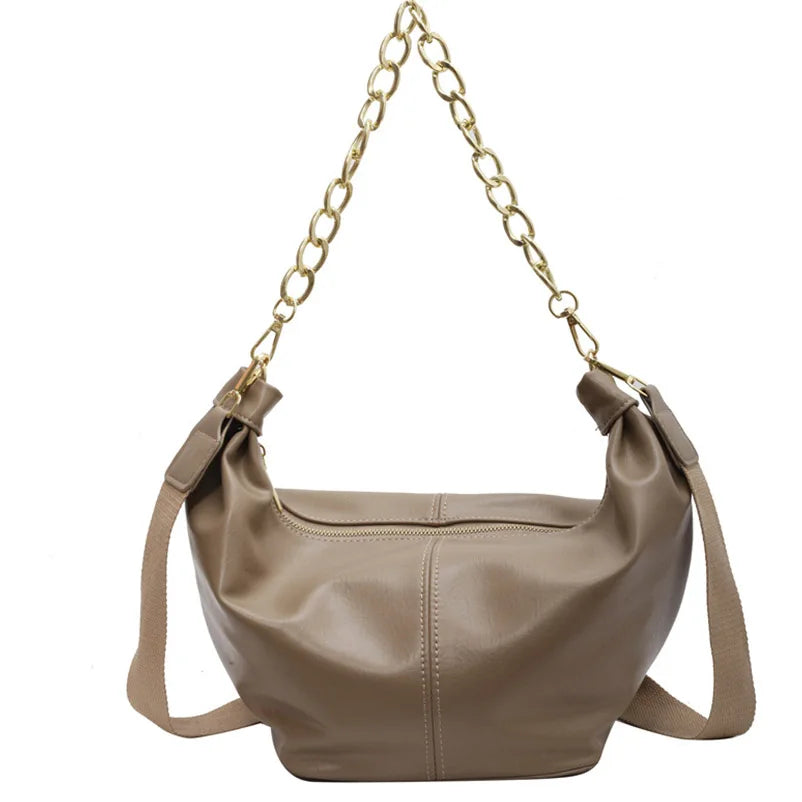 Large Chain Shoulder Bag Western Style Handbag