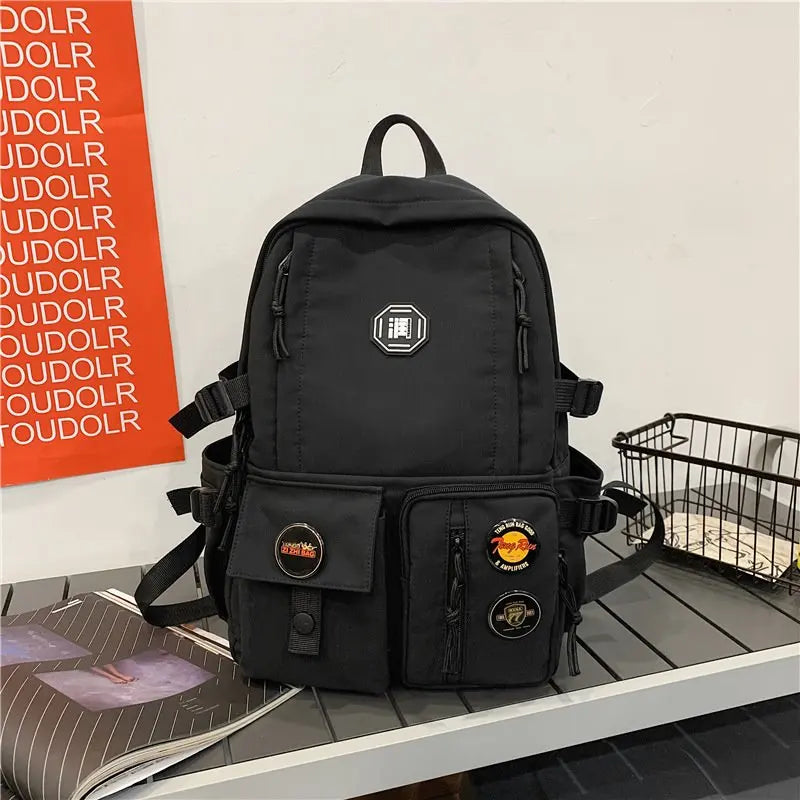 Large Capacity Waterproof Nylon Backpack Men Women Travel Bag