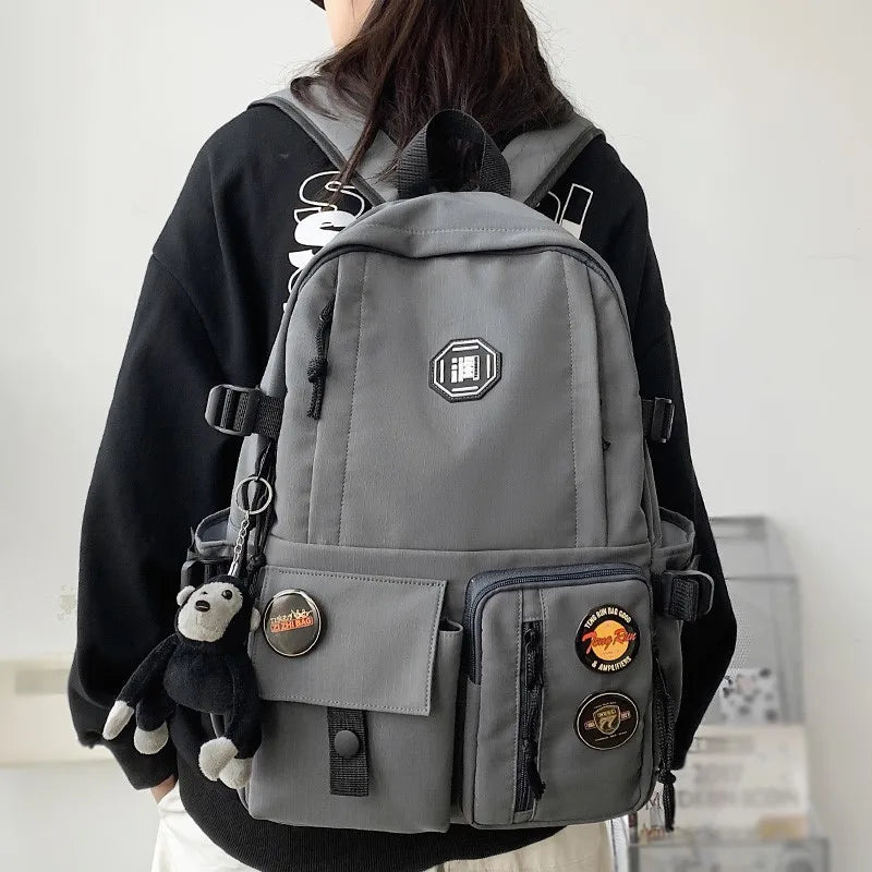 Large Capacity Waterproof Nylon Backpack Men Women Travel Bag