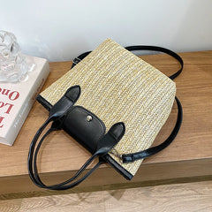Large Capacity Women Shoulder Bag Straw Handbags Casual Vacation