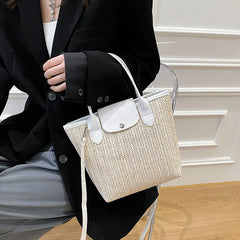 Large Capacity Women Shoulder Bag Straw Handbags Casual Vacation
