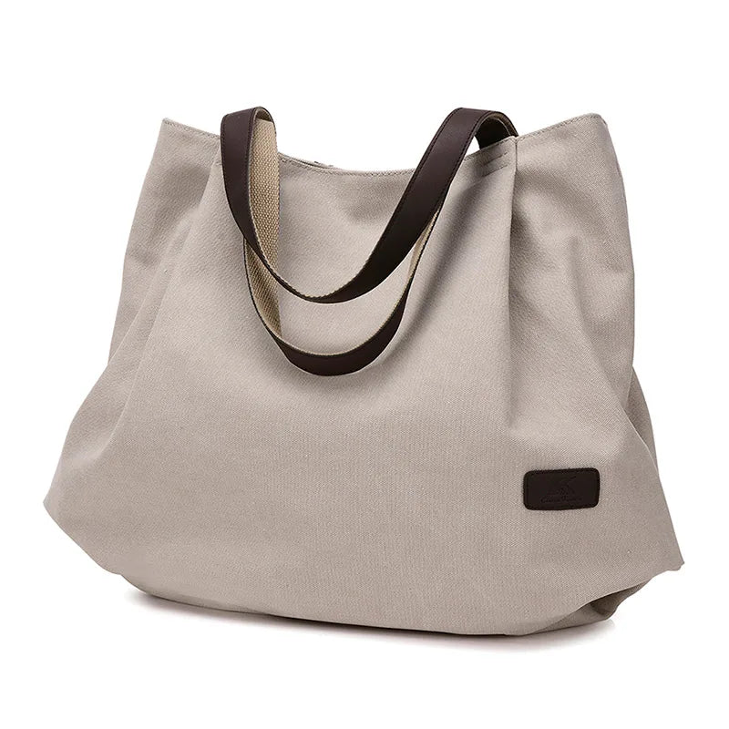 Large Capacity Women Shoulder Bags Canvas School Book Bags For Teenage Girls