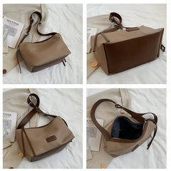 Large-capacity Shoulder Bags Solid Underarm Handbags Retro Bags