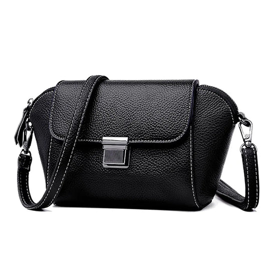 Soft Leather Crossbody Bag for Women Girls Small Handbag Classic Messenger Bag