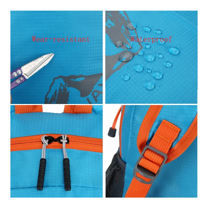 Men's Lightweight Foldable Backpack Waterproof Outdoor Hiking Bag