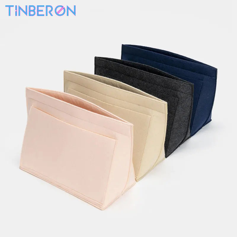 Felt Cloth Makeup Bag Liner Insert Portable Travel Purse Organizer