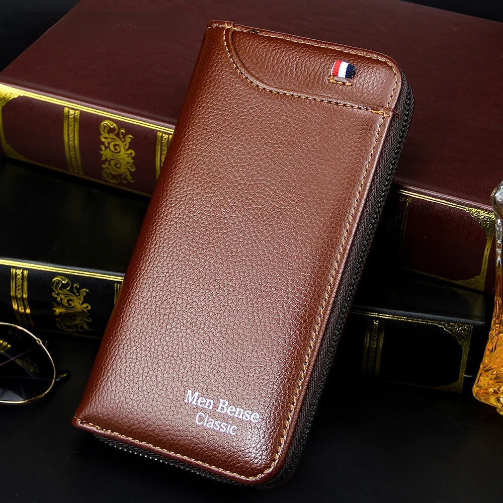Long Wallet Men's Zipper Multi-card Large Capacity Business Handbag
