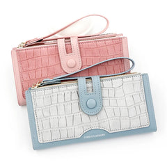 Long Women's Wallet Stone Pattern PU Large Capacity Handbag