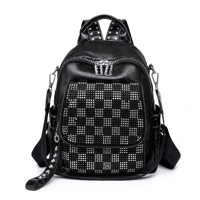Women's Cowhide Leather Backpack Large Capacity