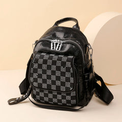 Women's Cowhide Leather Backpack Large Capacity