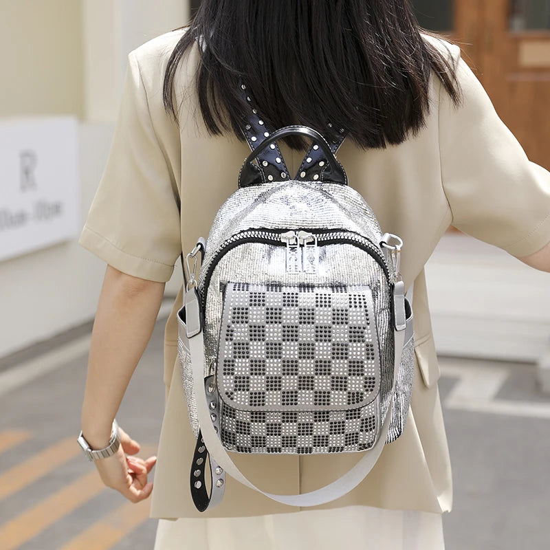 Women's Cowhide Leather Backpack Large Capacity