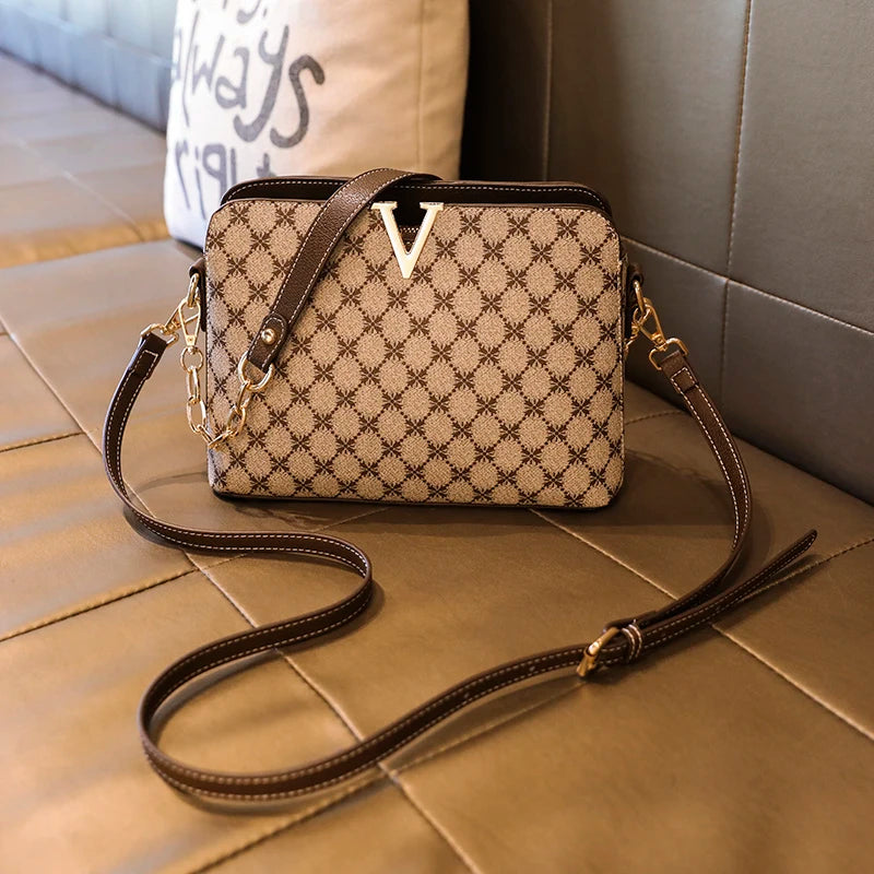 Women's Pu Leather Shoulder Bag Crossbody Messenger Chain Sling Handbag