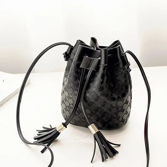 Vintage Crossbody Bucket Bag Retro Messenger Tote