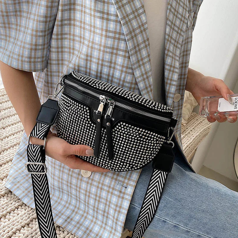 Leather Waist Bag Shoulder Messenger Travel Chest Pack Women Fanny Pack