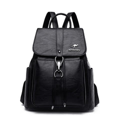 Women Backpack Vintage Travel Soft Leather Backpack Large Capacity Bookbag