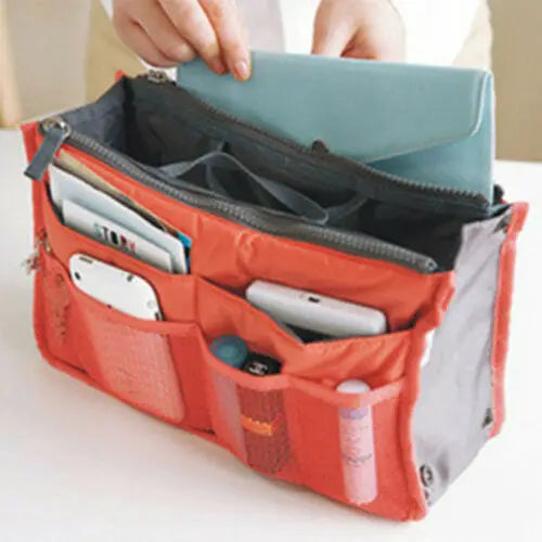 Makeup Organizer Bag 13 Pocket Travel Bag Waterproof Case