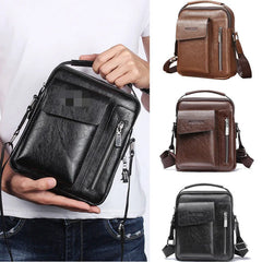 Men Bag PU Leather Messenger Shoulder Crossbody Bags For Male Small Casual Busin