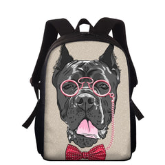 Pit Bull Dog Print School Backpack 15 Inch Girls Boys Women Mochila Escolar