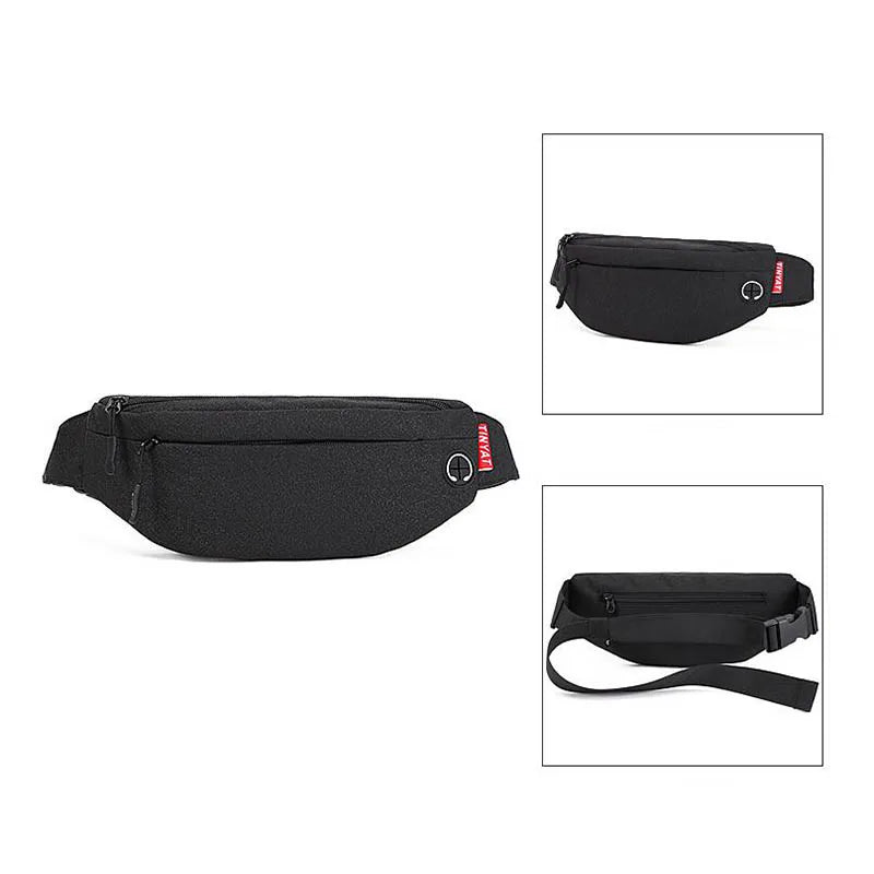 Men Waterproof Canvas Waist Bag Large Capacity Fanny Pack Phone Pouch