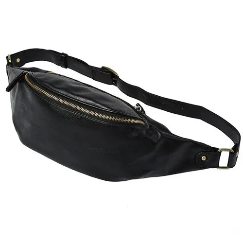 Men Messenger Bag Casual Travel Chest Bag High PU Leather Men's Shoulder Bag