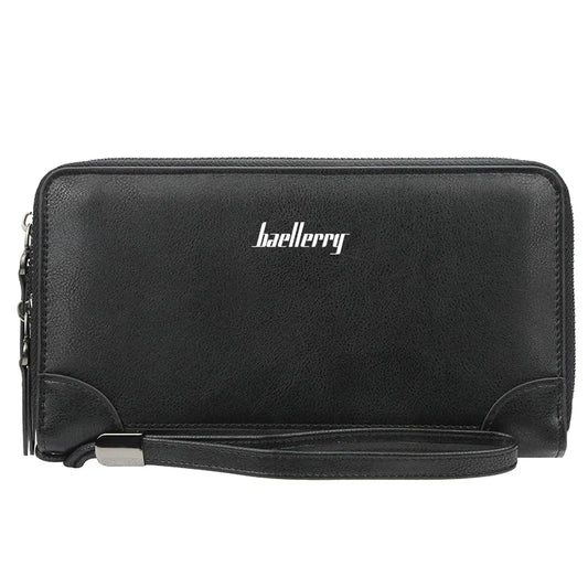 Men Wallets Large Capacity Double Zipper Clutch Bag