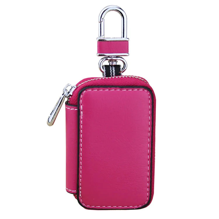 Leather Car Key Holder Key Wallets Organizer Housekeeper Key Case Pouch