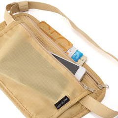 Men Women Waist Belt Bag Waterproof Zippered Compact Security Money Pouch