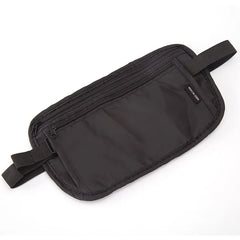 Men Women Waist Belt Bag Waterproof Zippered Compact Security Money Pouch
