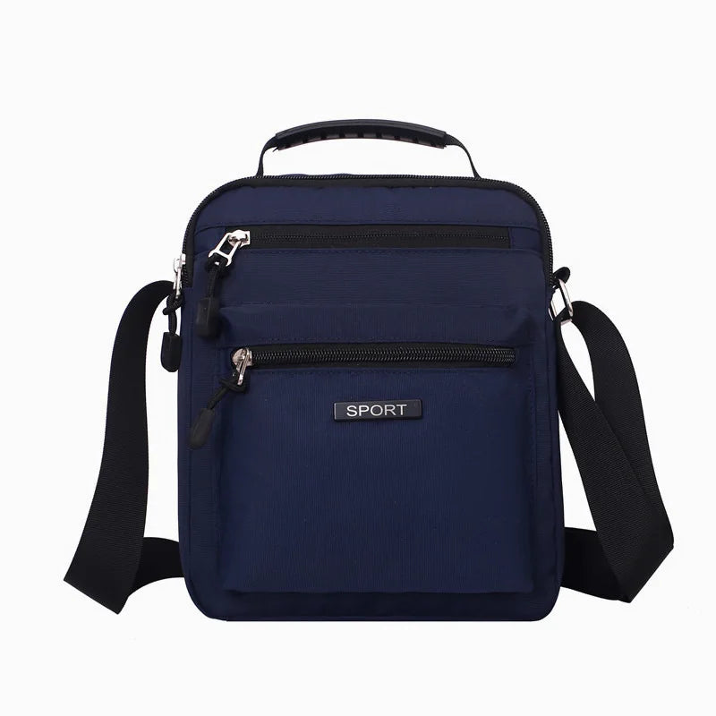 Men's Zipper Shoulder Bag Nylon Briefcase Messenger Bag
