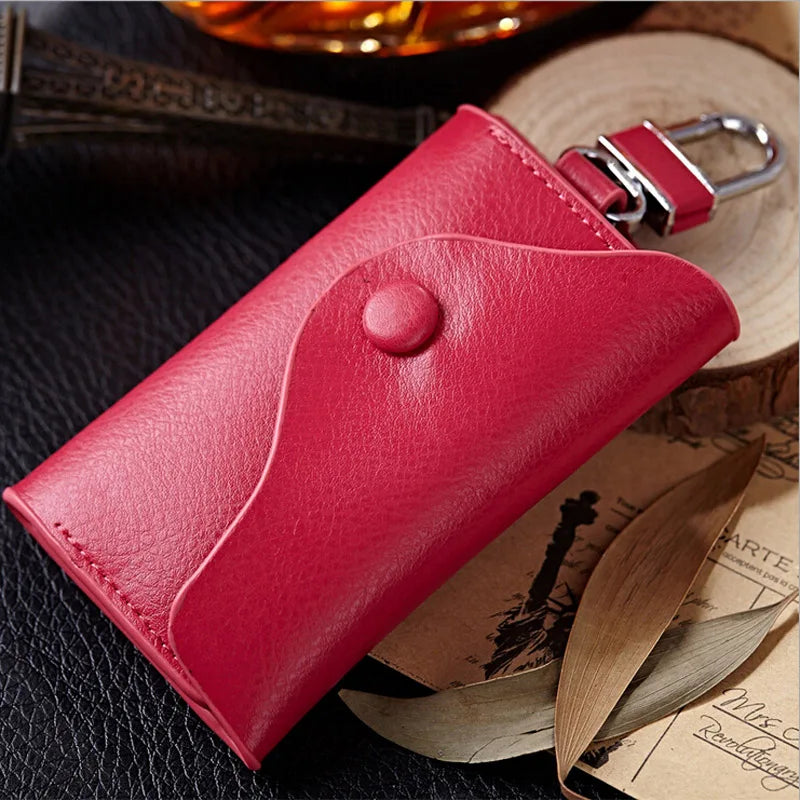 Leather Men's Key Holder Hasp Organizer Housekeeper Keychain