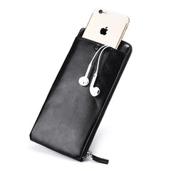 Men's Large Capacity Business Handbag with Wallet Clip and Zipper