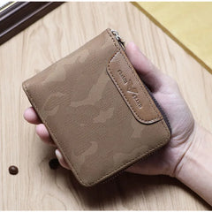Men's Camo Zipper Wallet with Big Capacity