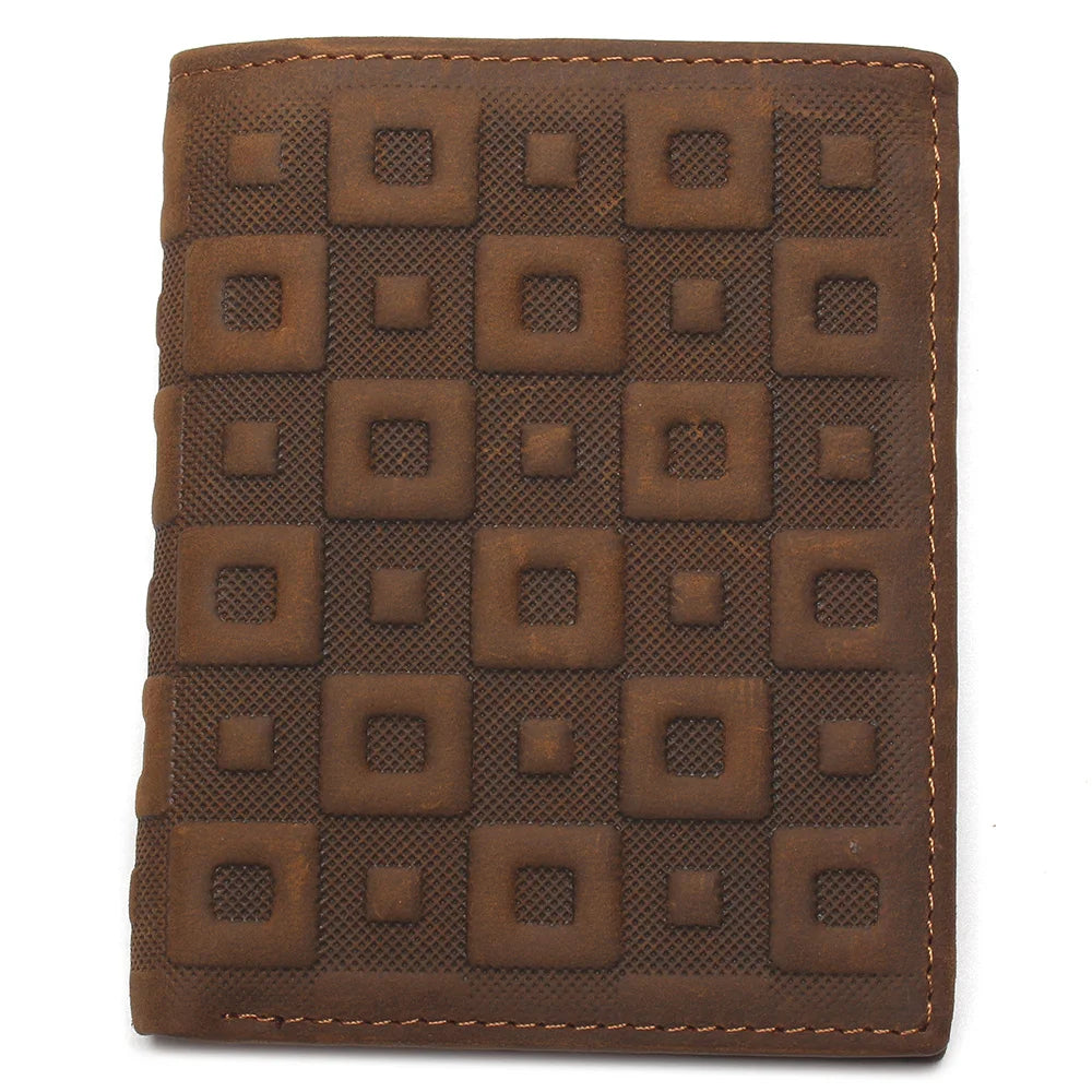 Men's Leather Lattice Wallet Real & Classical
