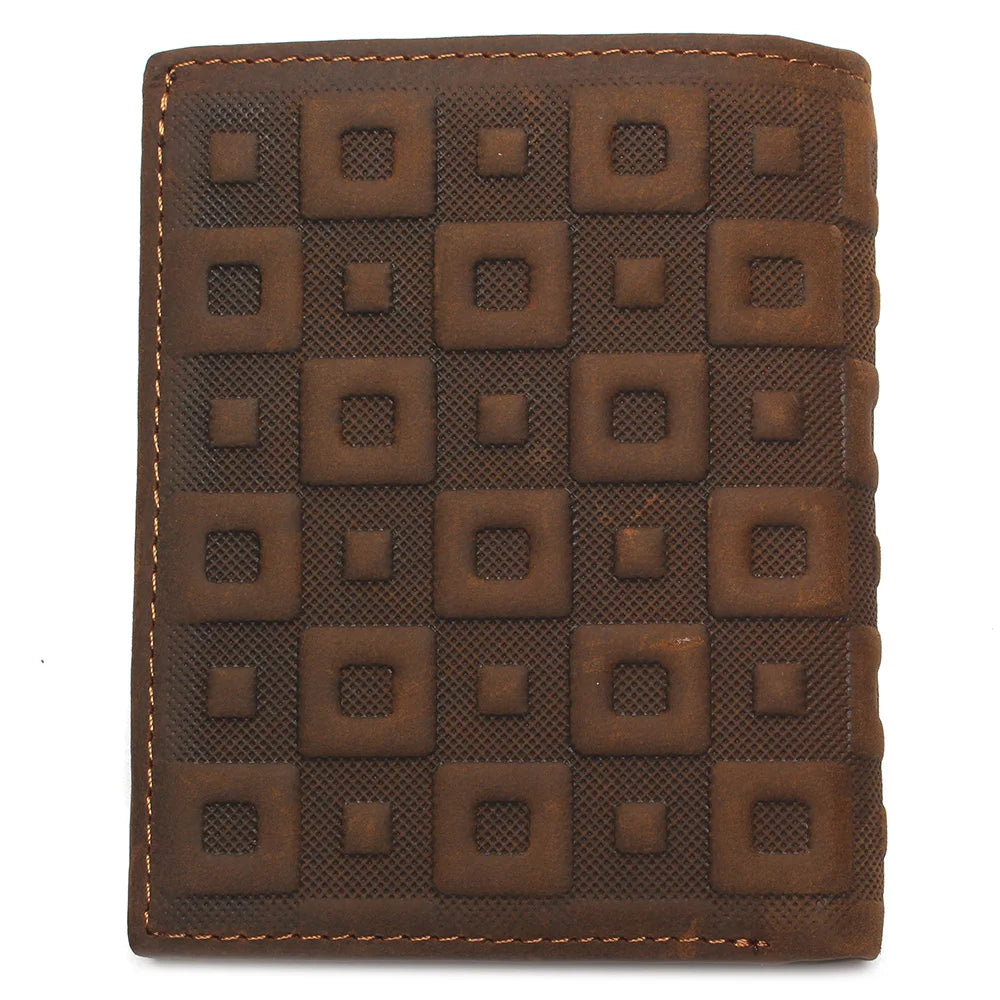 Men's Leather Lattice Wallet Real & Classical
