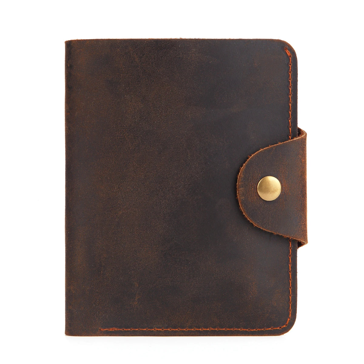 Men's Cowhide Oil Wax Leather Wallet Vintage Business Man Purse