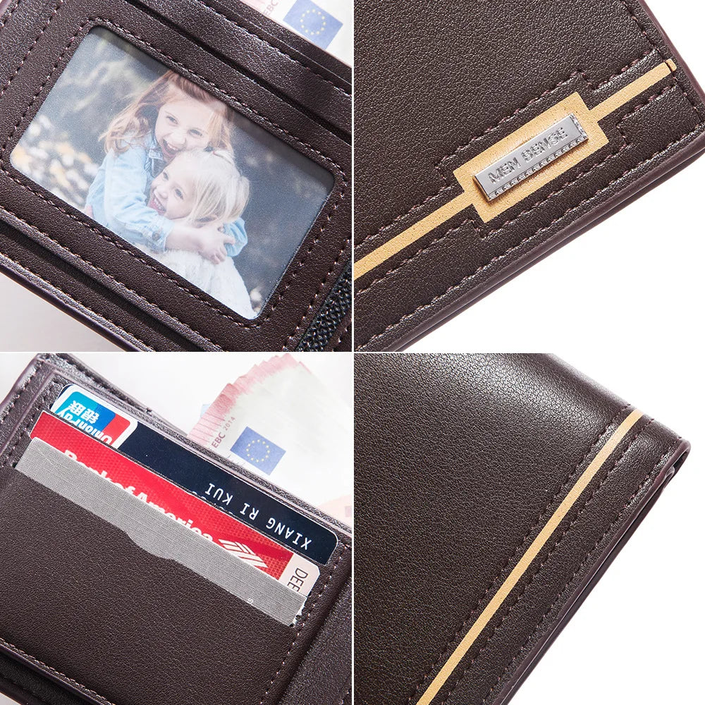 Men's Multifunctional Short Wallet Business Clutch Purse