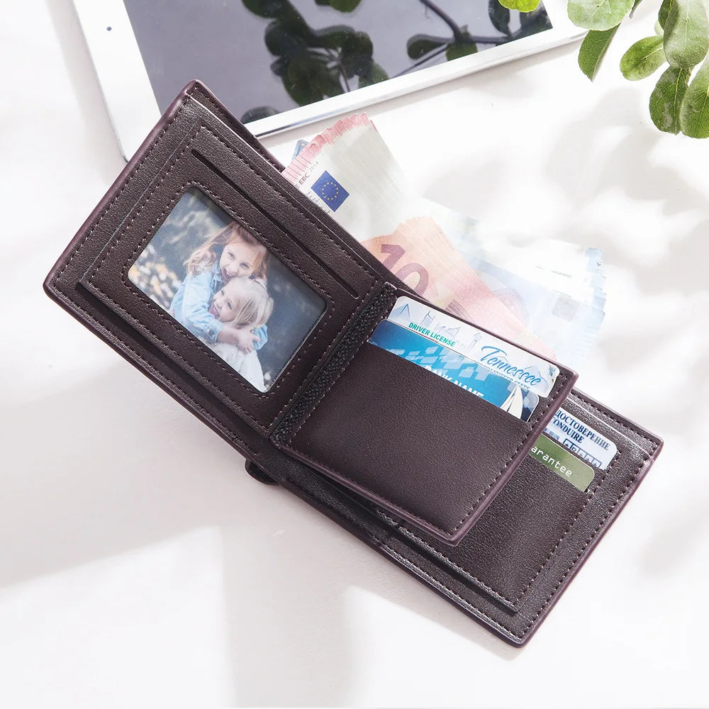 Men's Multifunctional Short Wallet Business Clutch Purse