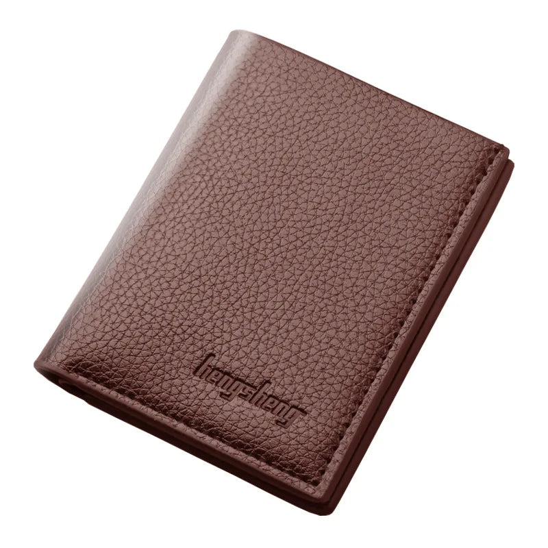 Men's Wallet Smooth Leather Multi-function Short Wallet