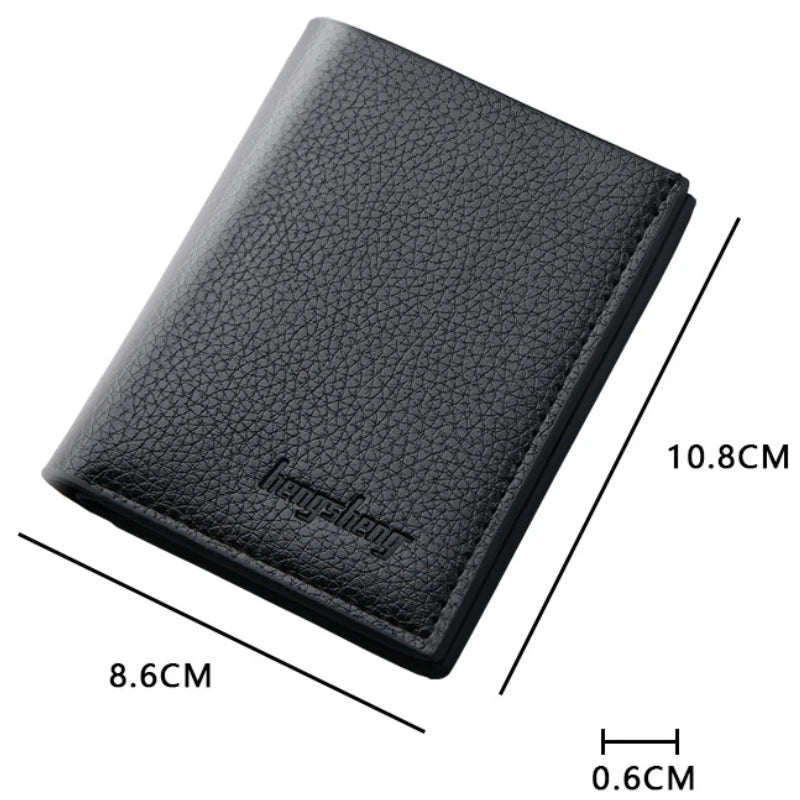 Men's Soft Leather Short Wallet Multi-function