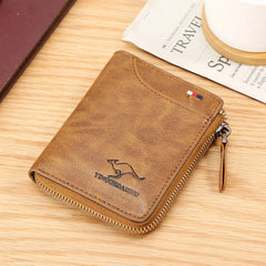 Men's Small Leather Wallet Billfold Credit Card Holder