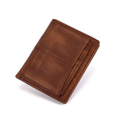 Men's Vintage Leather Wallet Coin Bag Distressed Clutch