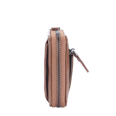 Men's Short Leather Wallet with Hasp Zipper Clutch
