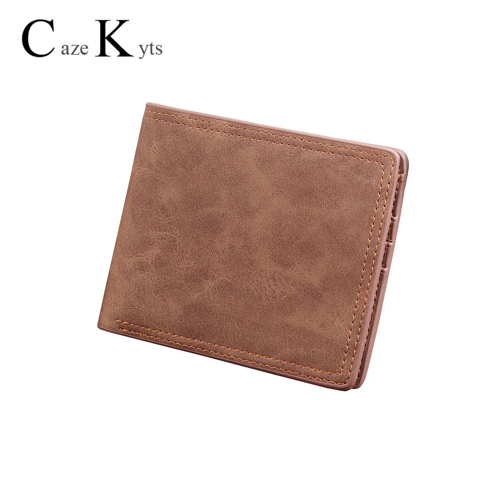 Men's Short Scrub Wallet, Dollar Clip, Ultra-thin, Driver's Bag