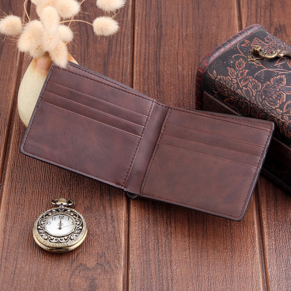 Men's Short Scrub Wallet, Dollar Clip, Ultra-thin, Driver's Bag