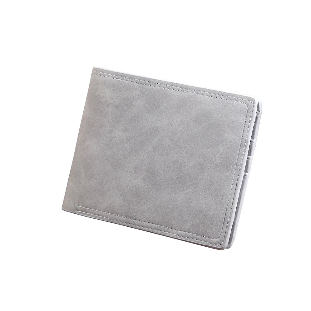 Men's Short Scrub Wallet, Dollar Clip, Ultra-thin, Driver's Bag