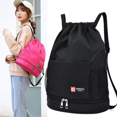 Drawstring Backpack Large Capacity Bag Travel Gym Bag
