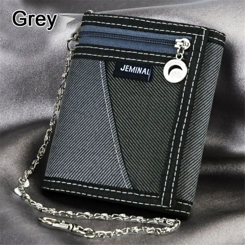 Canvas Trifold Sports Money Cash Wallet Holder