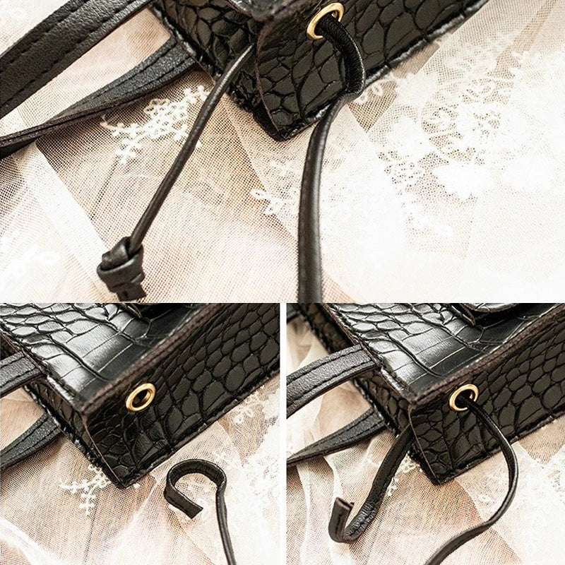 Women's Crocodile Pattern Shoulder Crossbody Bag