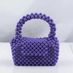 Beaded Acrylic Mini Square Bag for Women
